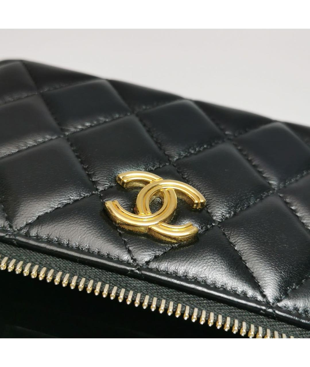 CHANEL Черная кожаная сумка через плечо, фото 8