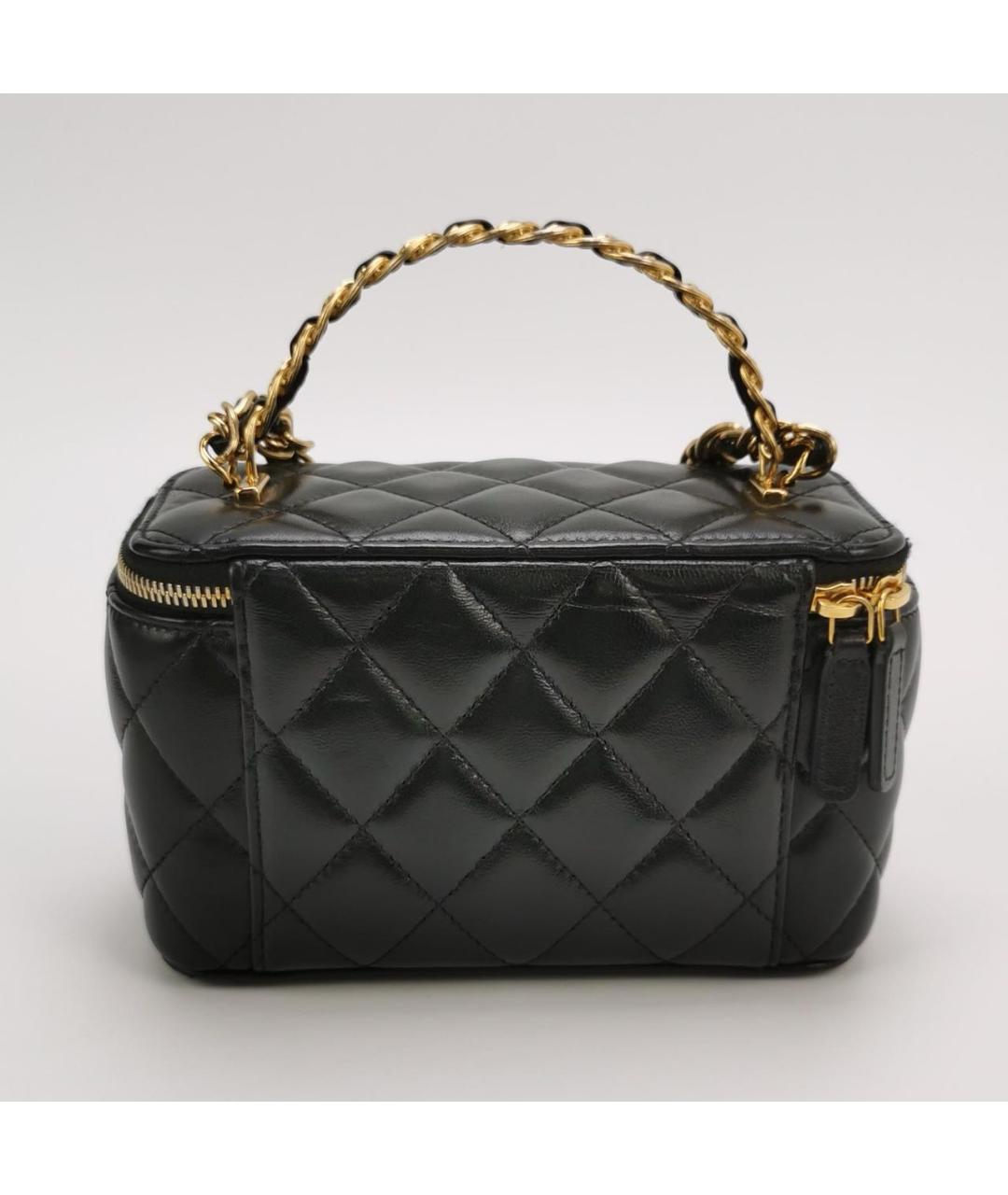 CHANEL Черная кожаная сумка через плечо, фото 4