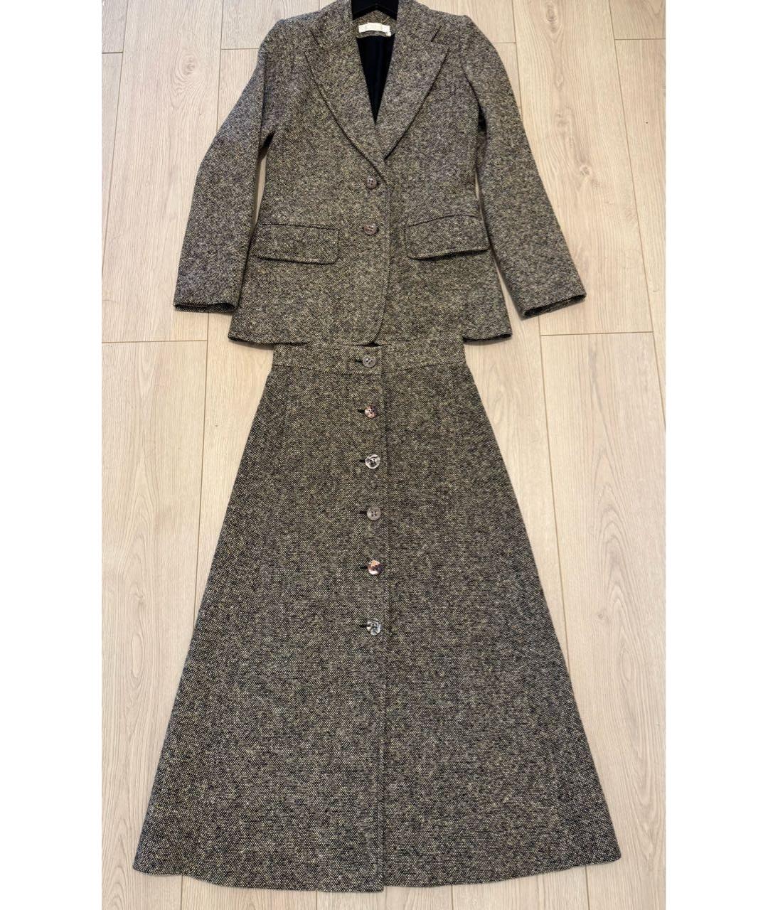 CHLOE Серый шерстяной костюм с юбками, фото 3