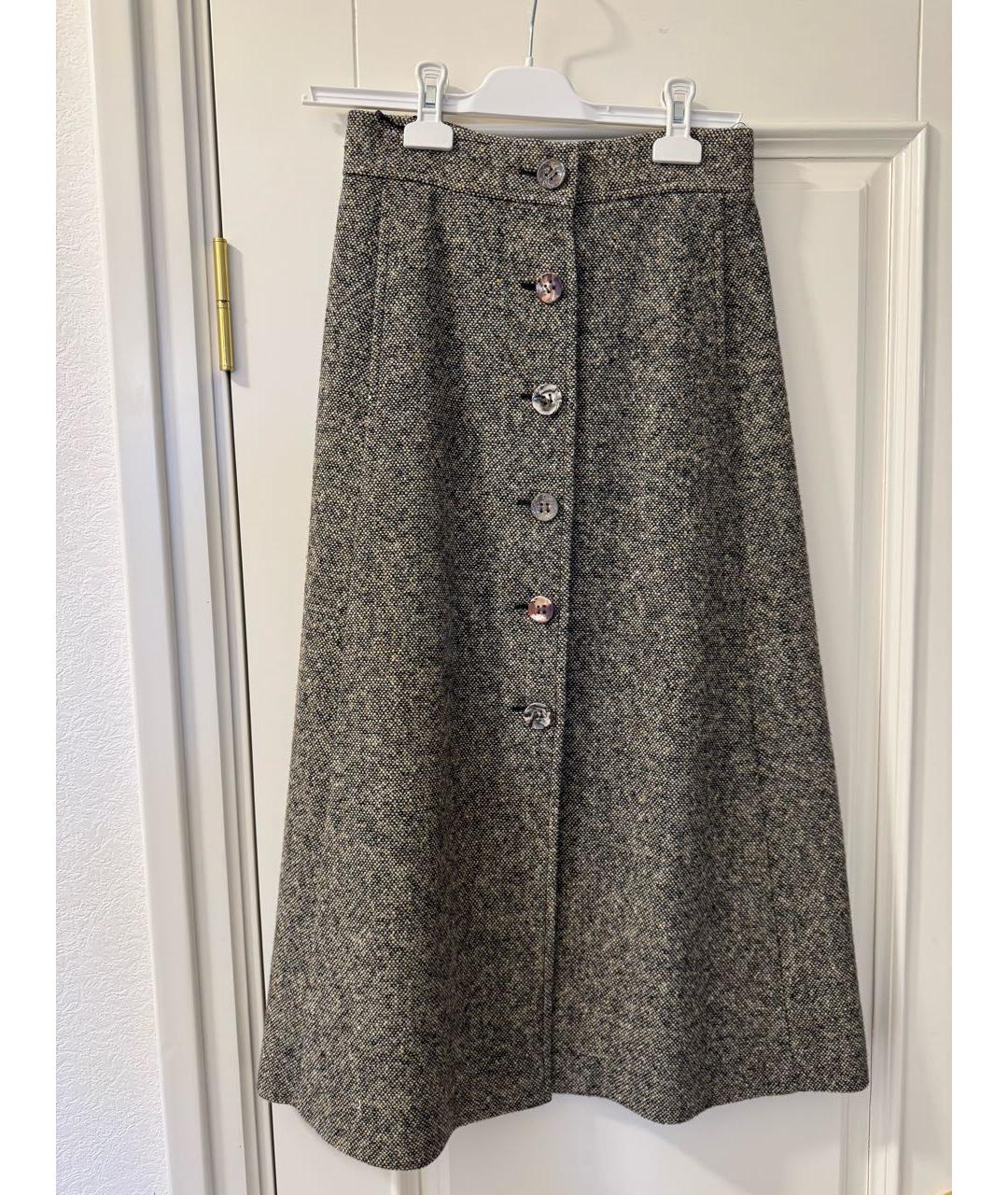 CHLOE Серый шерстяной костюм с юбками, фото 2