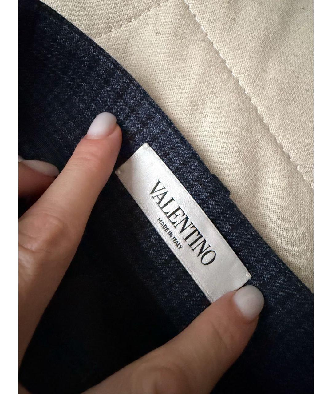 VALENTINO Темно-синие шерстяные шорты, фото 5