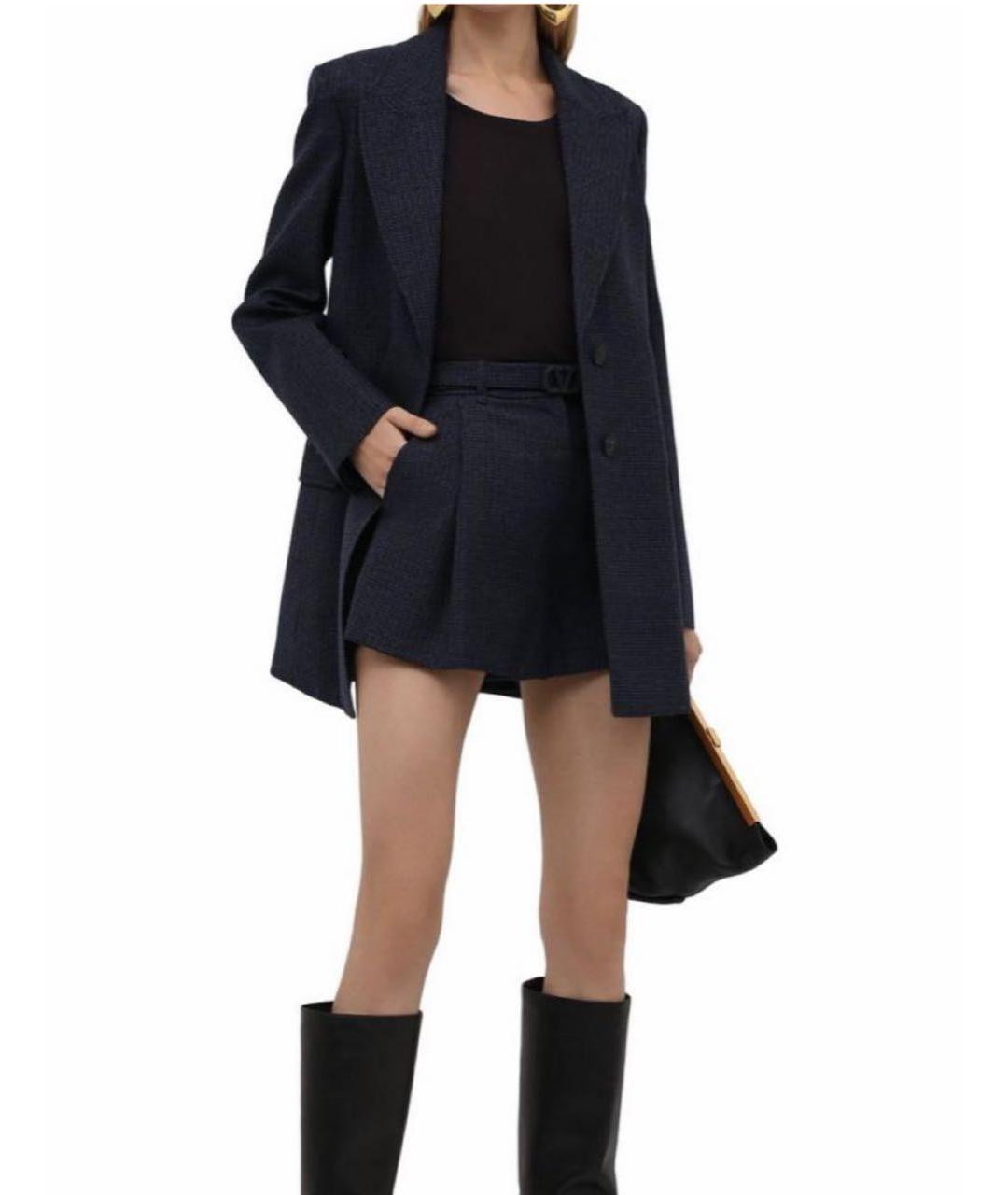 VALENTINO Темно-синие шерстяные шорты, фото 2