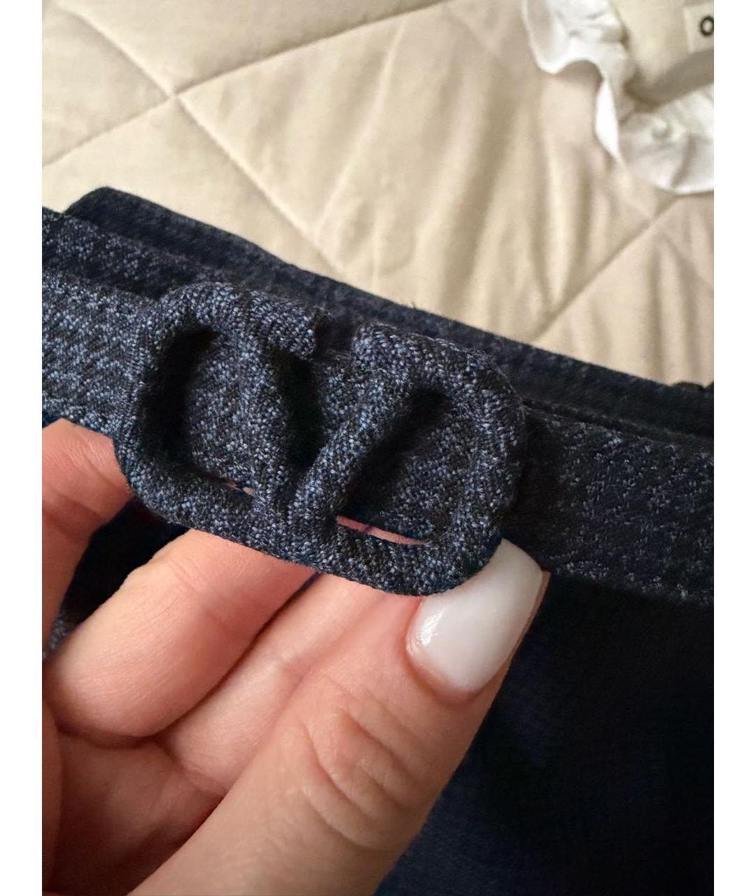 VALENTINO Темно-синие шерстяные шорты, фото 7