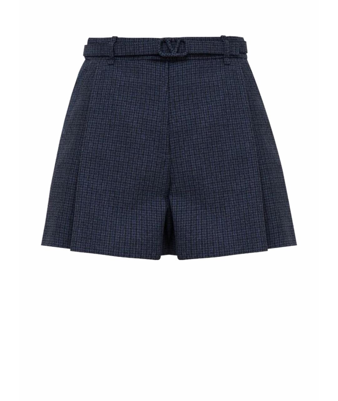 VALENTINO Темно-синие шерстяные шорты, фото 1