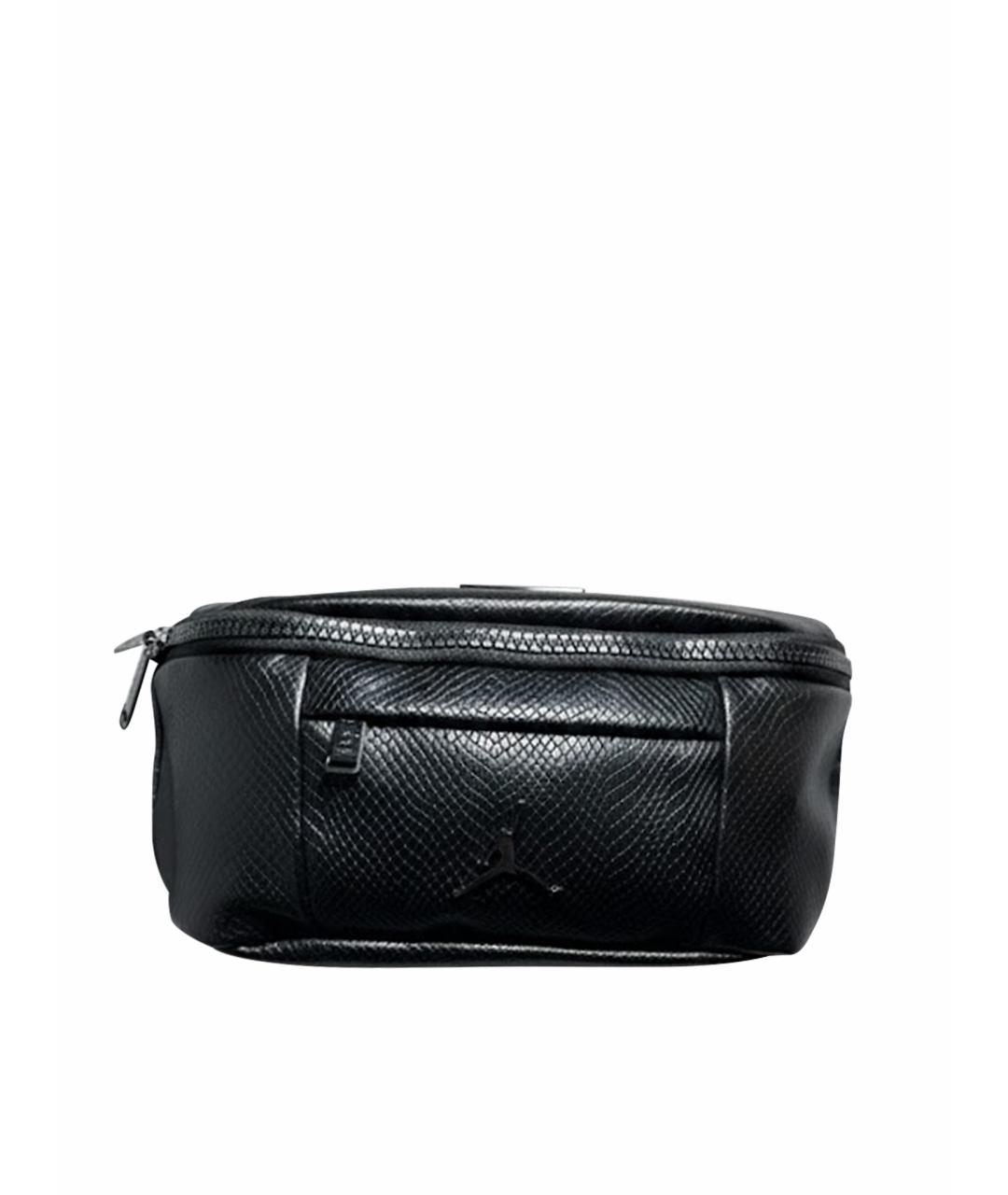 JORDAN Черная кожаная поясная сумка, фото 1