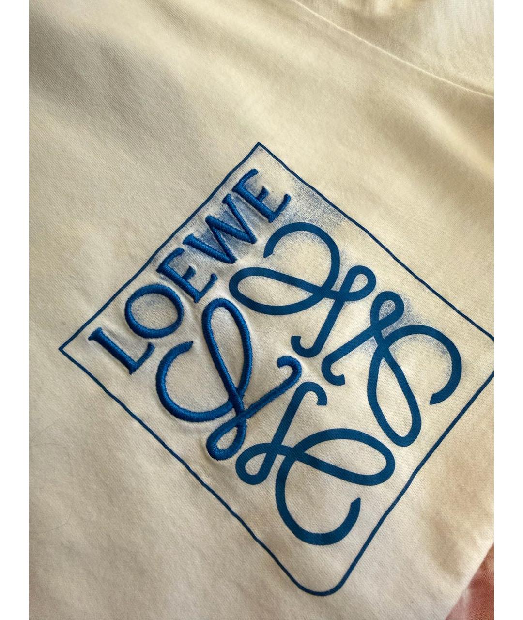 LOEWE Белая хлопковая футболка, фото 5