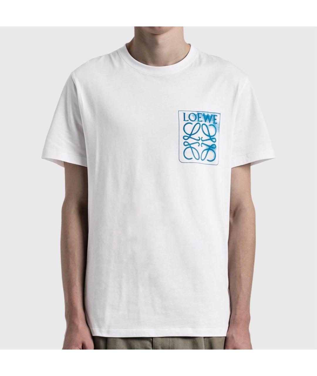 LOEWE Белая хлопковая футболка, фото 3