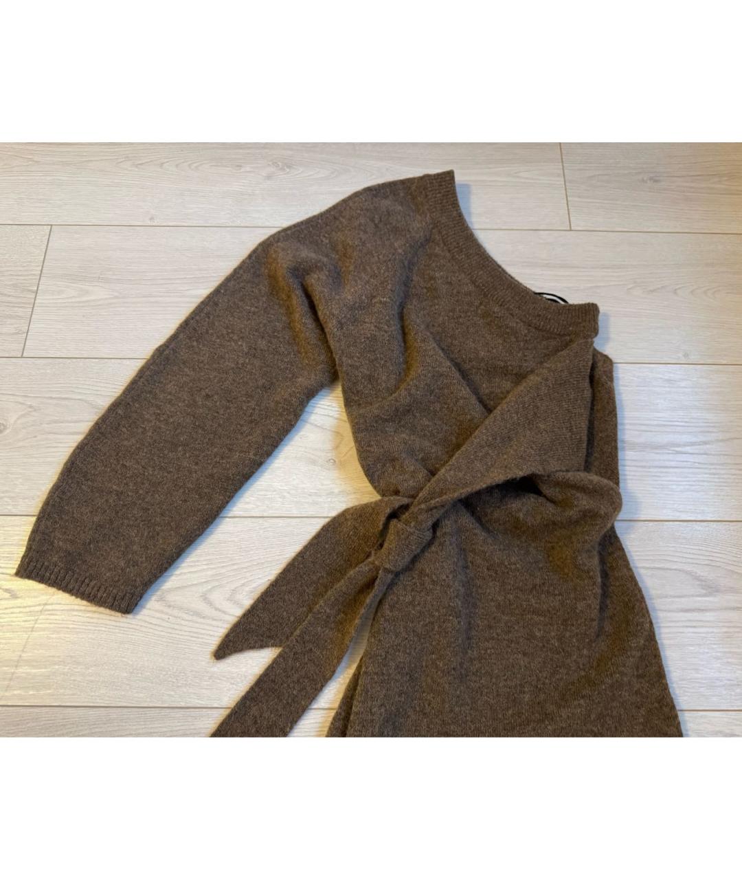 NANUSHKA Коричневое шерстяное платье, фото 2