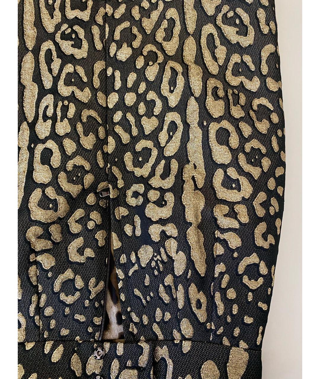 DOLCE&GABBANA Золотая юбка мини, фото 7