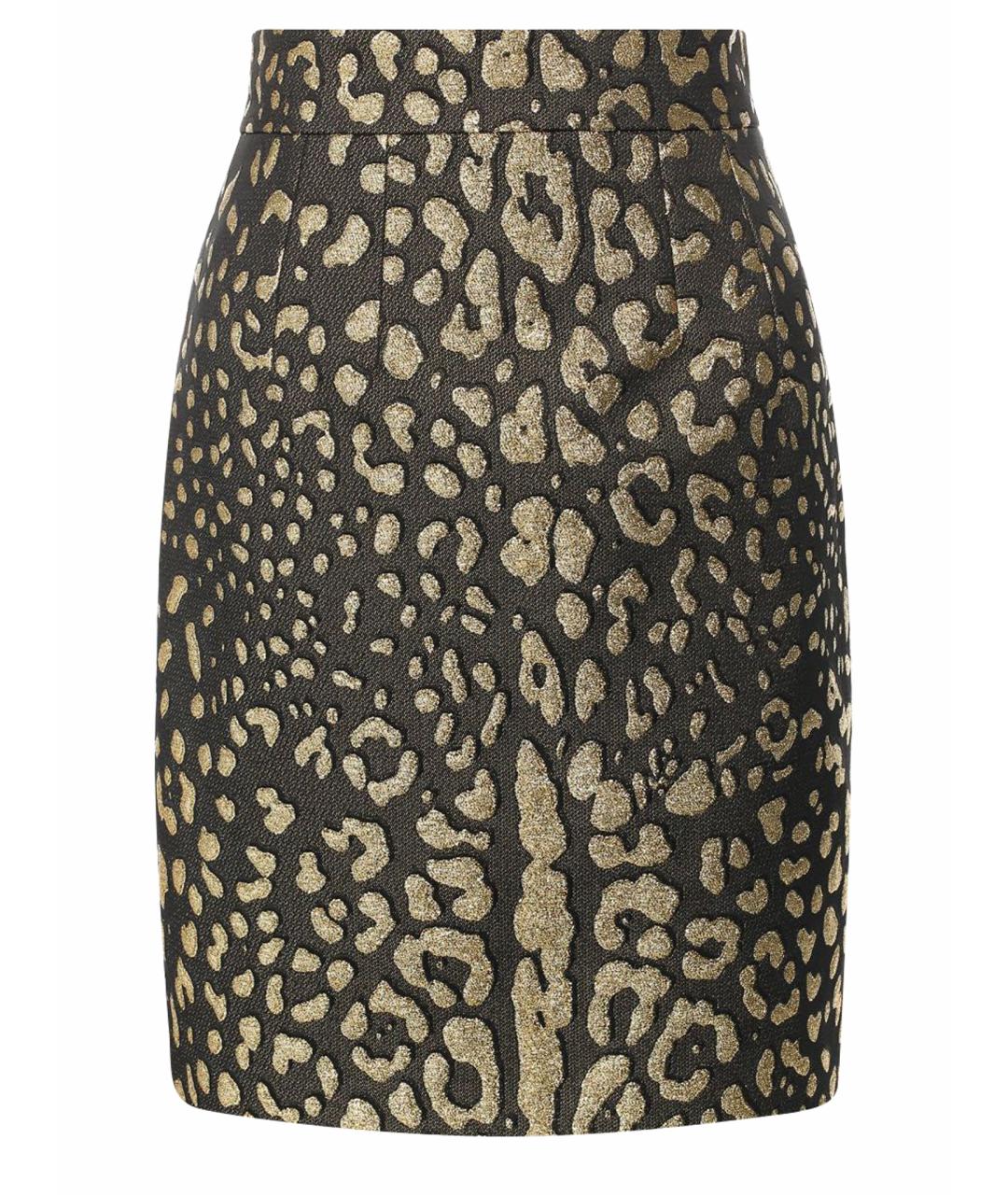 DOLCE&GABBANA Золотая юбка мини, фото 1