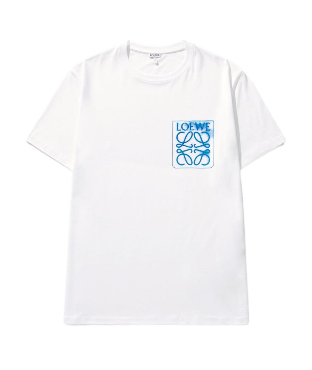 LOEWE Белая хлопковая футболка, фото 2