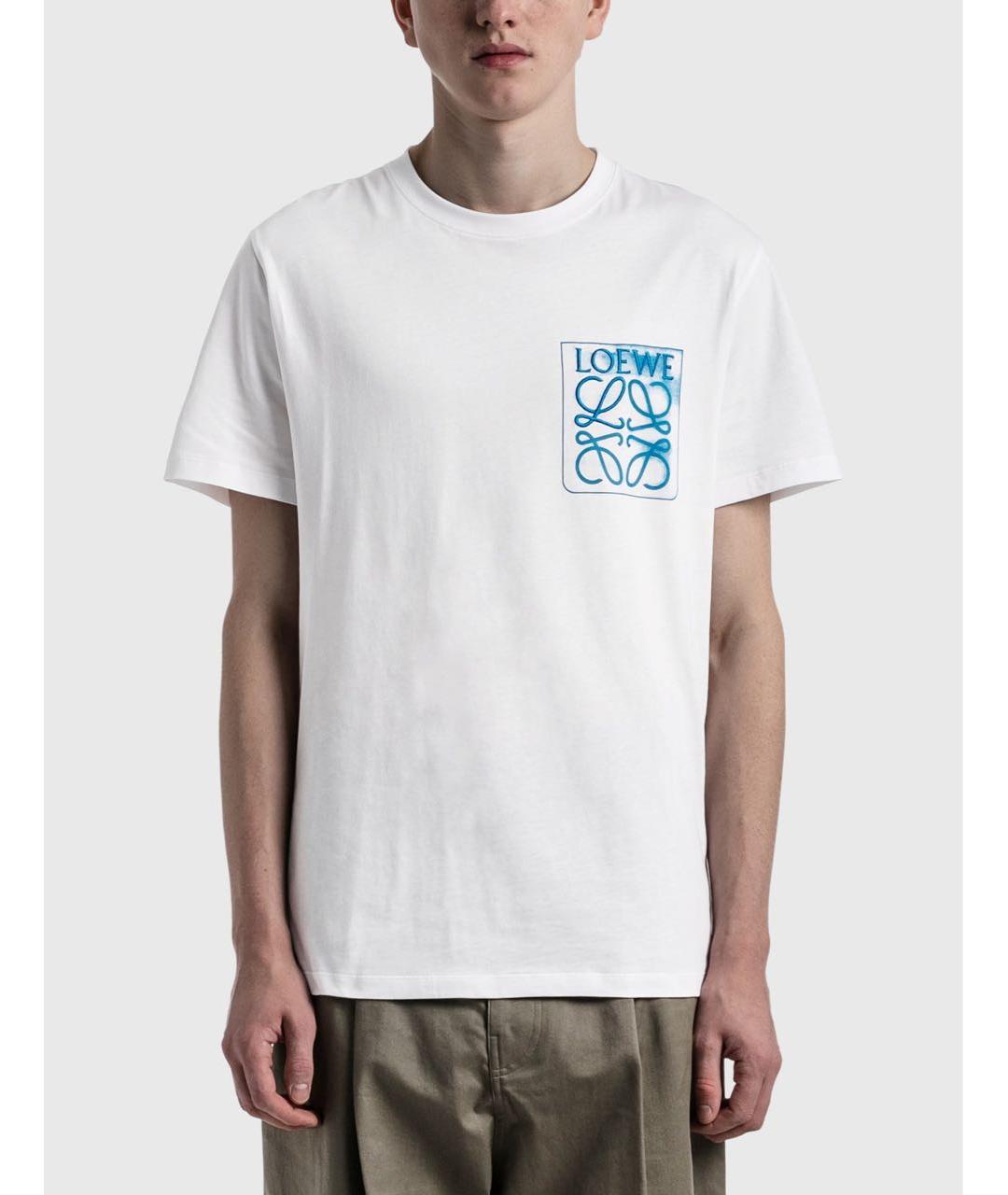 LOEWE Белая хлопковая футболка, фото 6