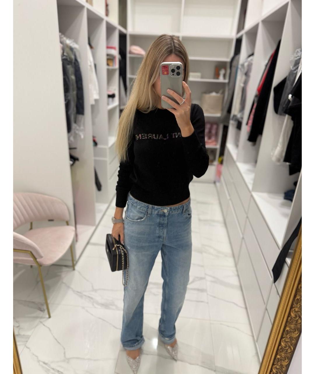 SAINT LAURENT Черный шерстяной джемпер / свитер, фото 5