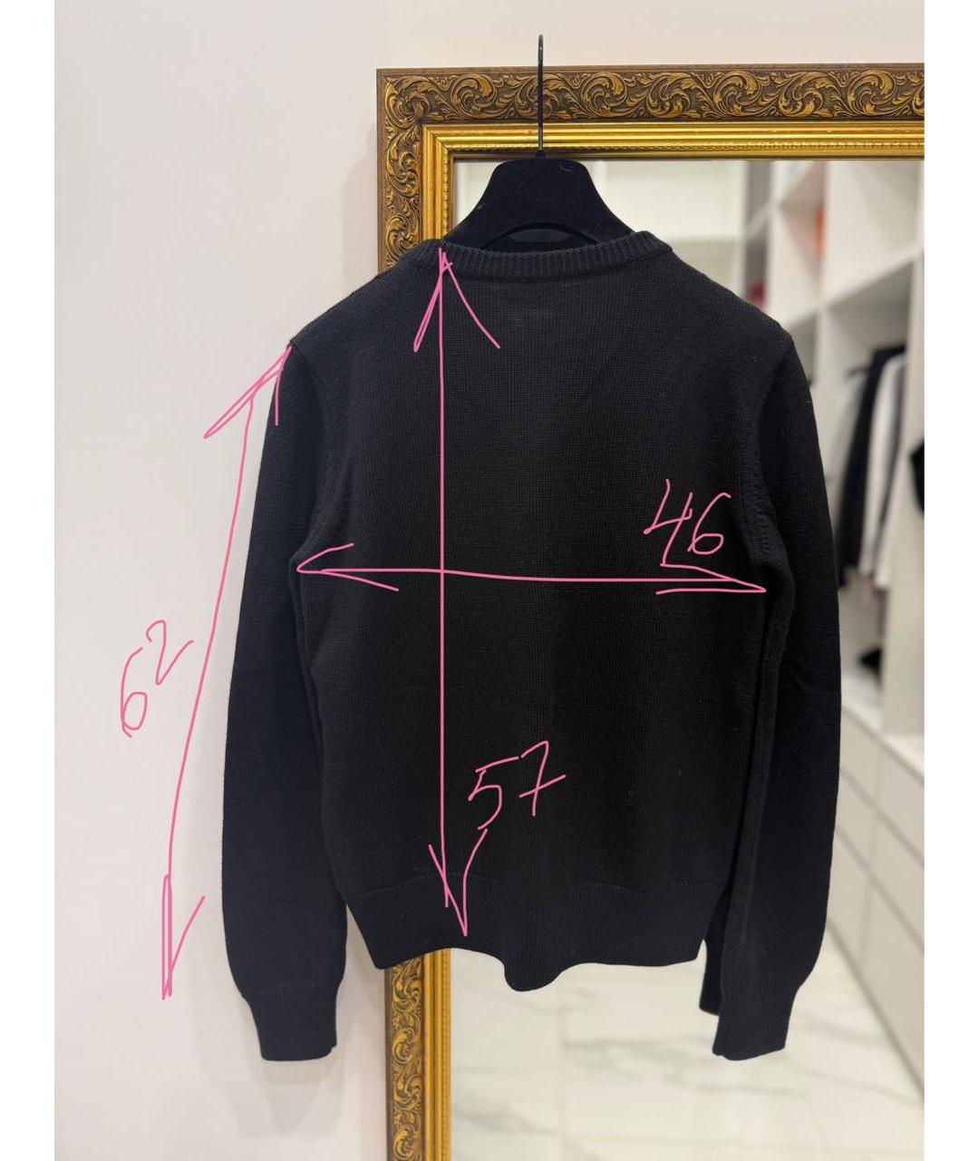 SAINT LAURENT Черный шерстяной джемпер / свитер, фото 6