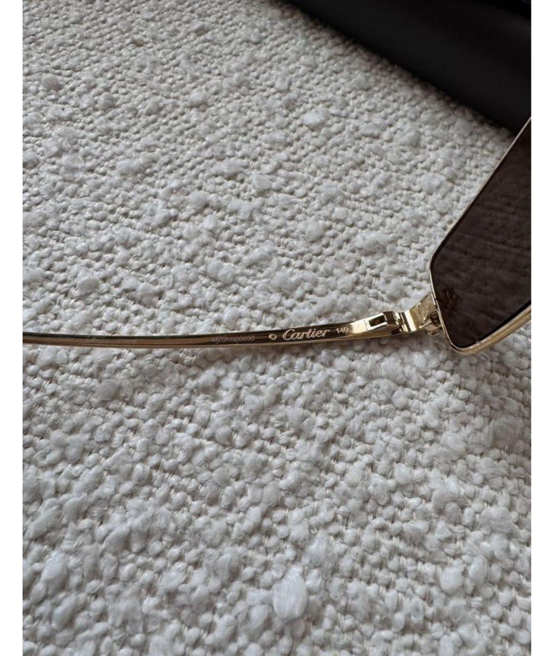 CARTIER Золотые металлические солнцезащитные очки, фото 3