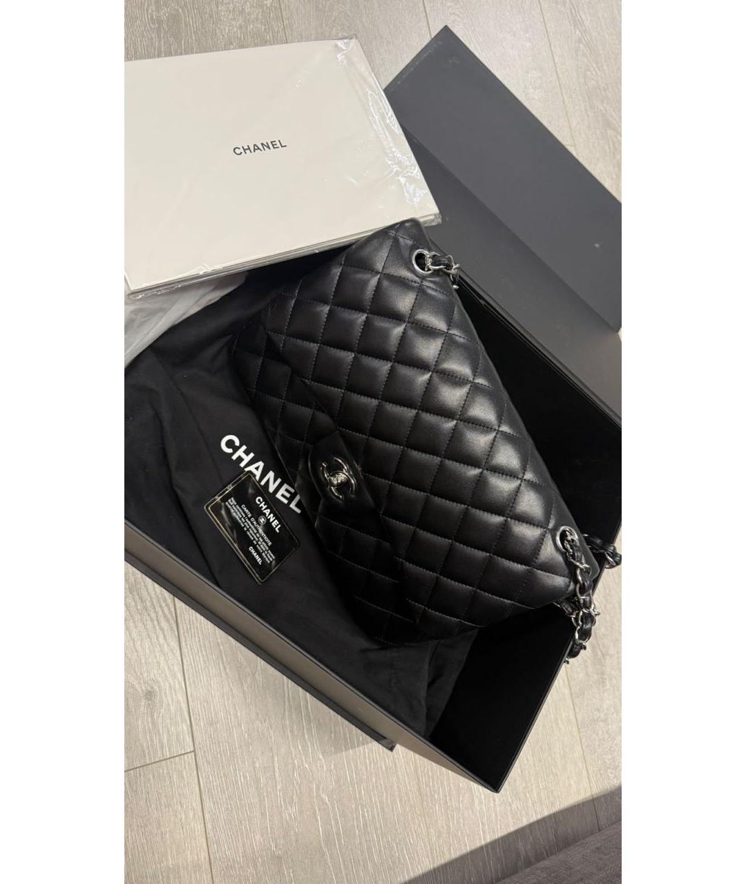 CHANEL Черная кожаная сумка через плечо, фото 2