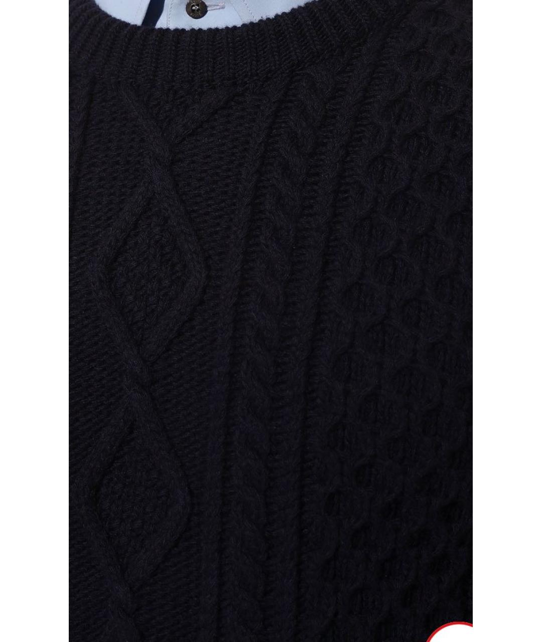 GUCCI Темно-синий шерстяной джемпер / свитер, фото 5