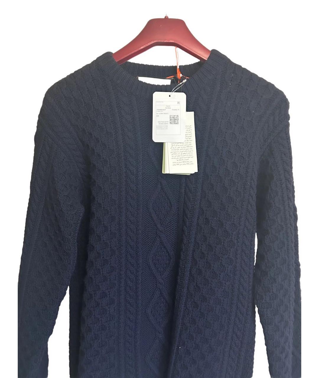 GUCCI Темно-синий шерстяной джемпер / свитер, фото 2
