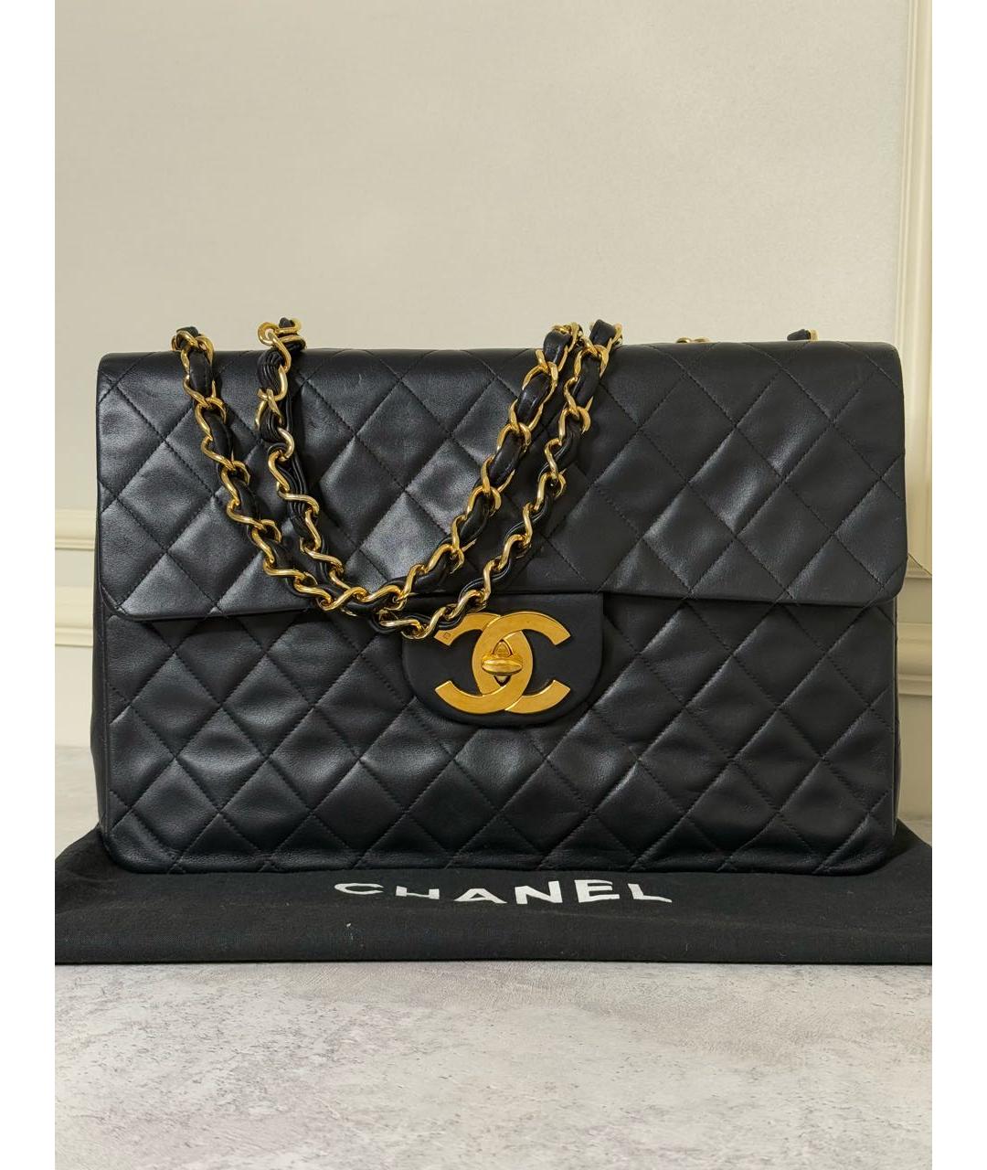 CHANEL Черная кожаная сумка через плечо, фото 9