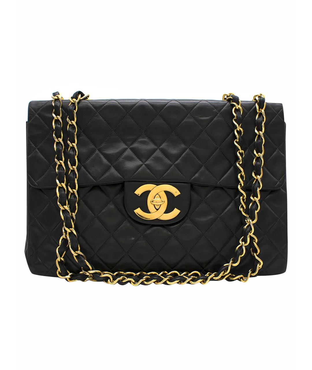 CHANEL Черная кожаная сумка через плечо, фото 1