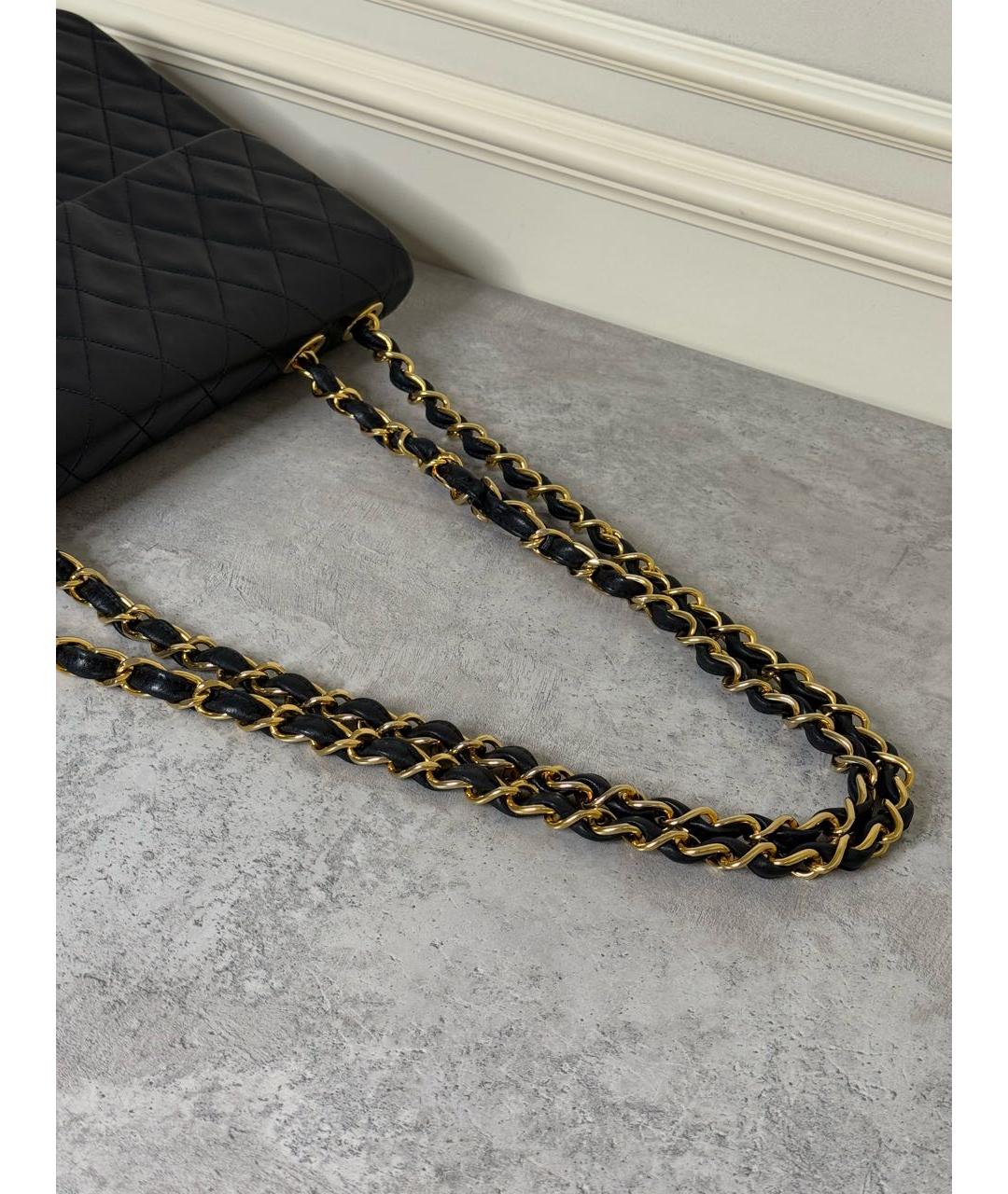 CHANEL Черная кожаная сумка через плечо, фото 8