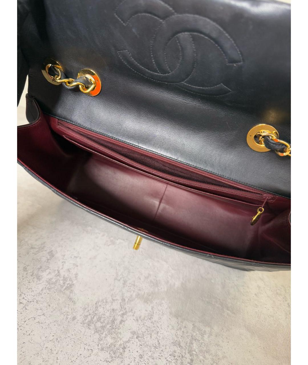 CHANEL Черная кожаная сумка через плечо, фото 6