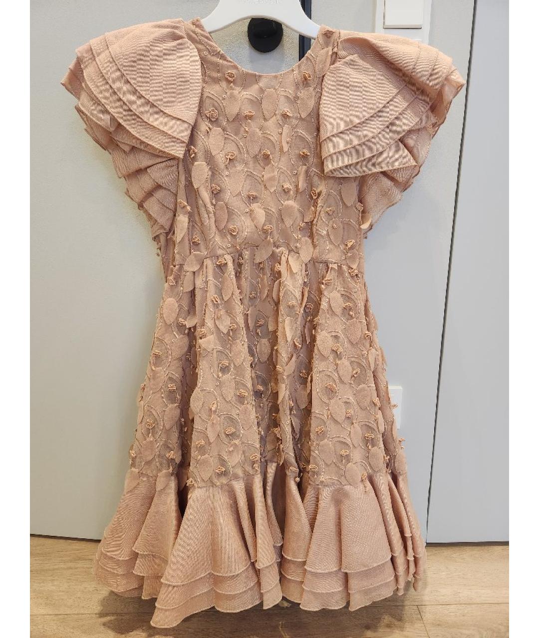 ZIMMERMANN Розовое хлопковое коктейльное платье, фото 6