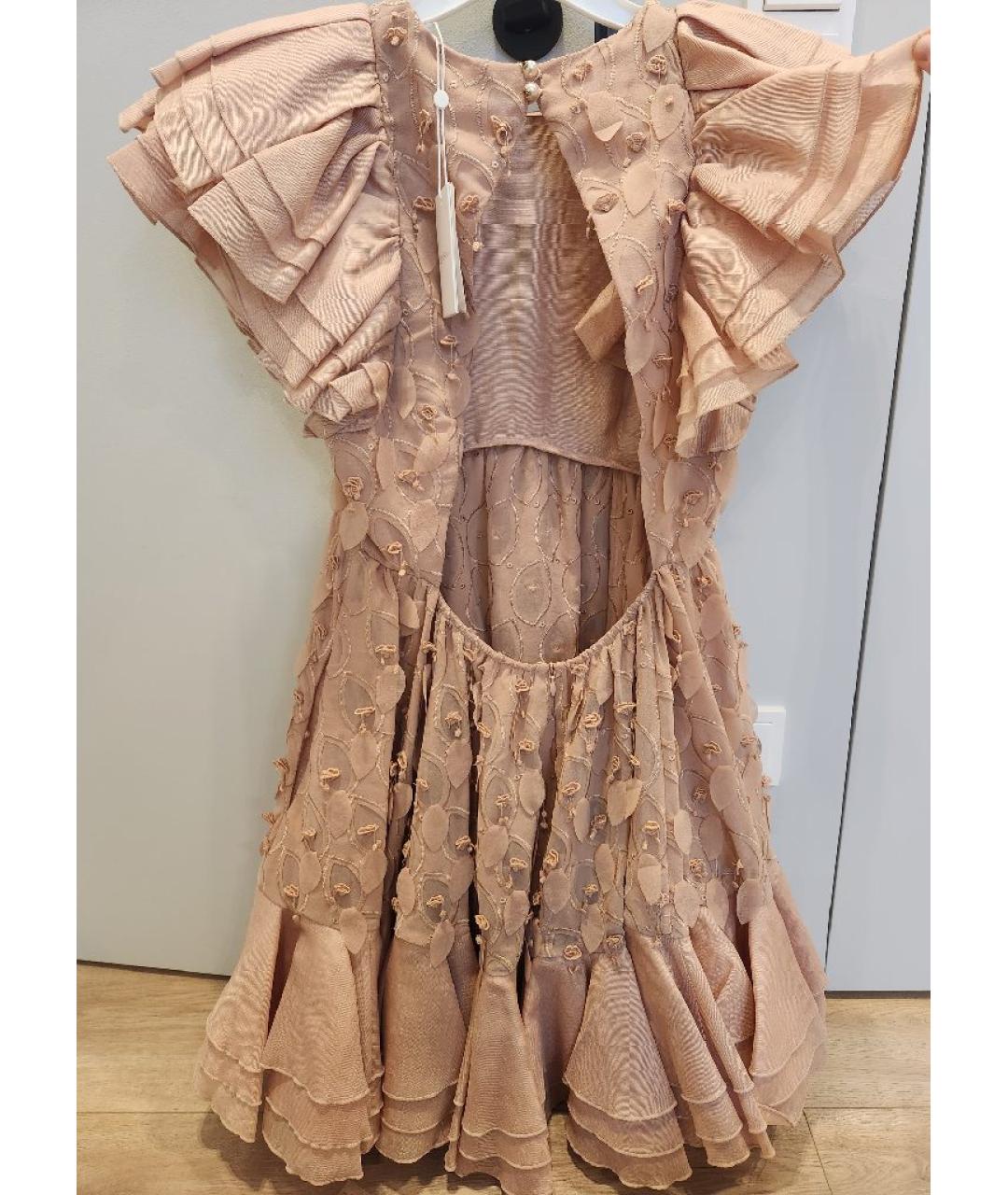 ZIMMERMANN Розовое хлопковое коктейльное платье, фото 2