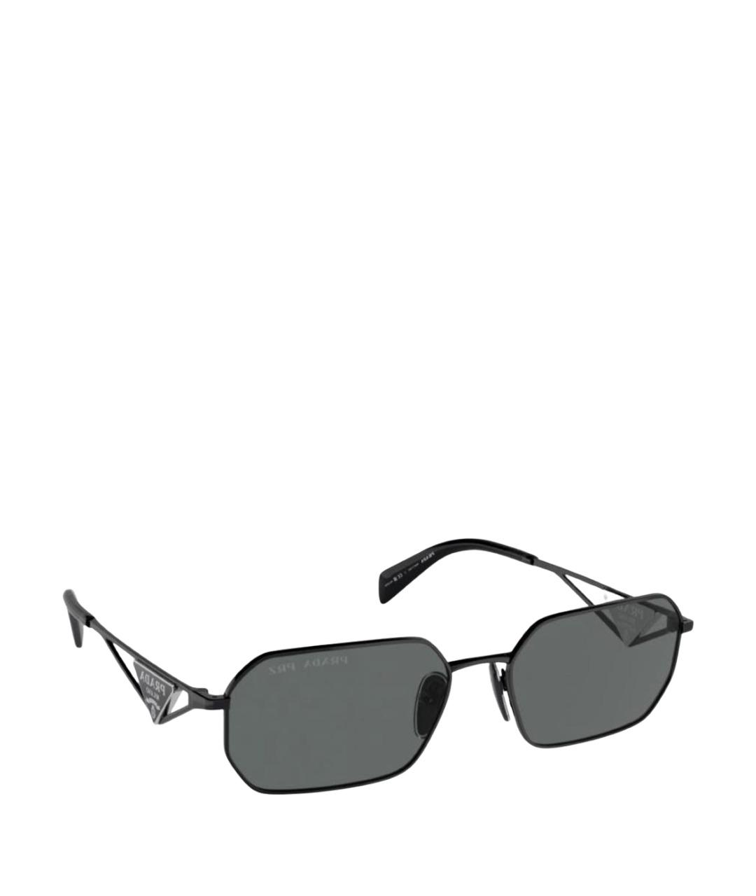 PRADA Черные металлические солнцезащитные очки, фото 1