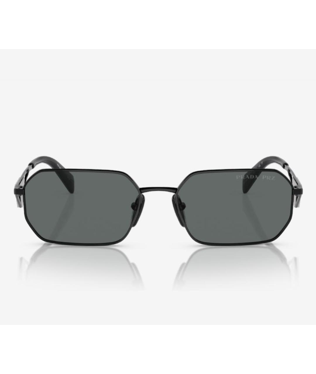 PRADA Черные металлические солнцезащитные очки, фото 2