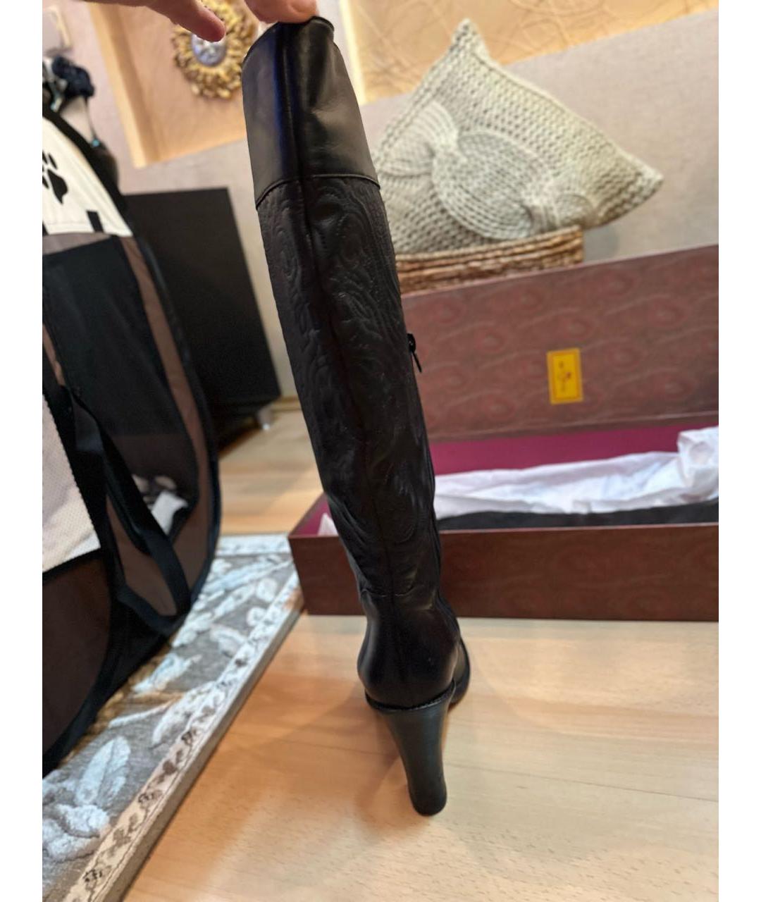 ETRO Черные кожаные сапоги, фото 4