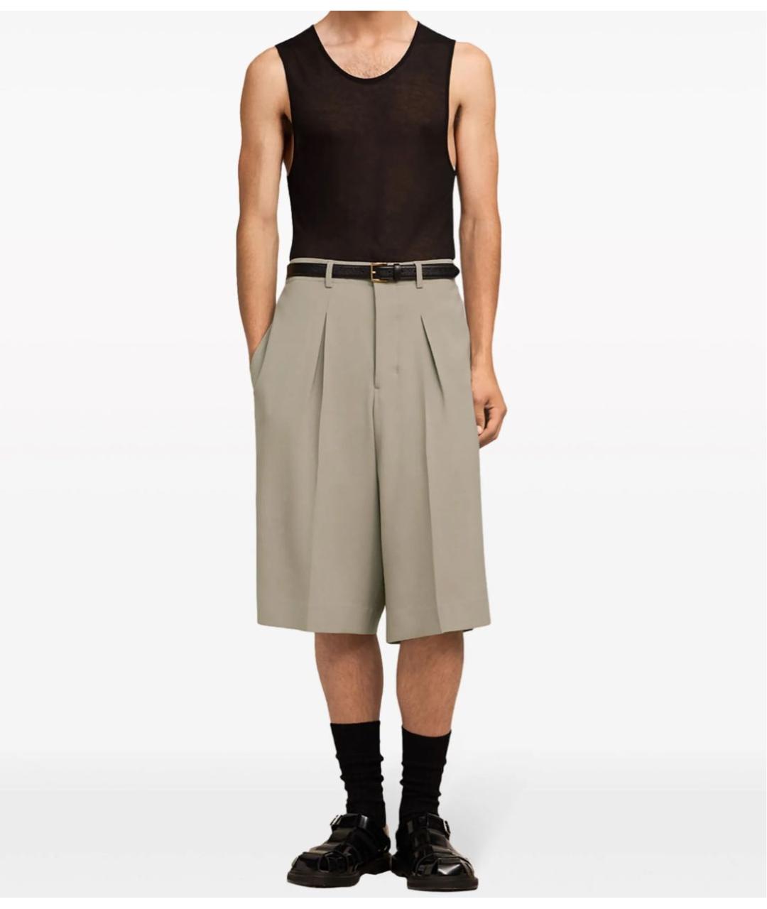 Ami Paris Бежевые хлопковые кюлоты, фото 2