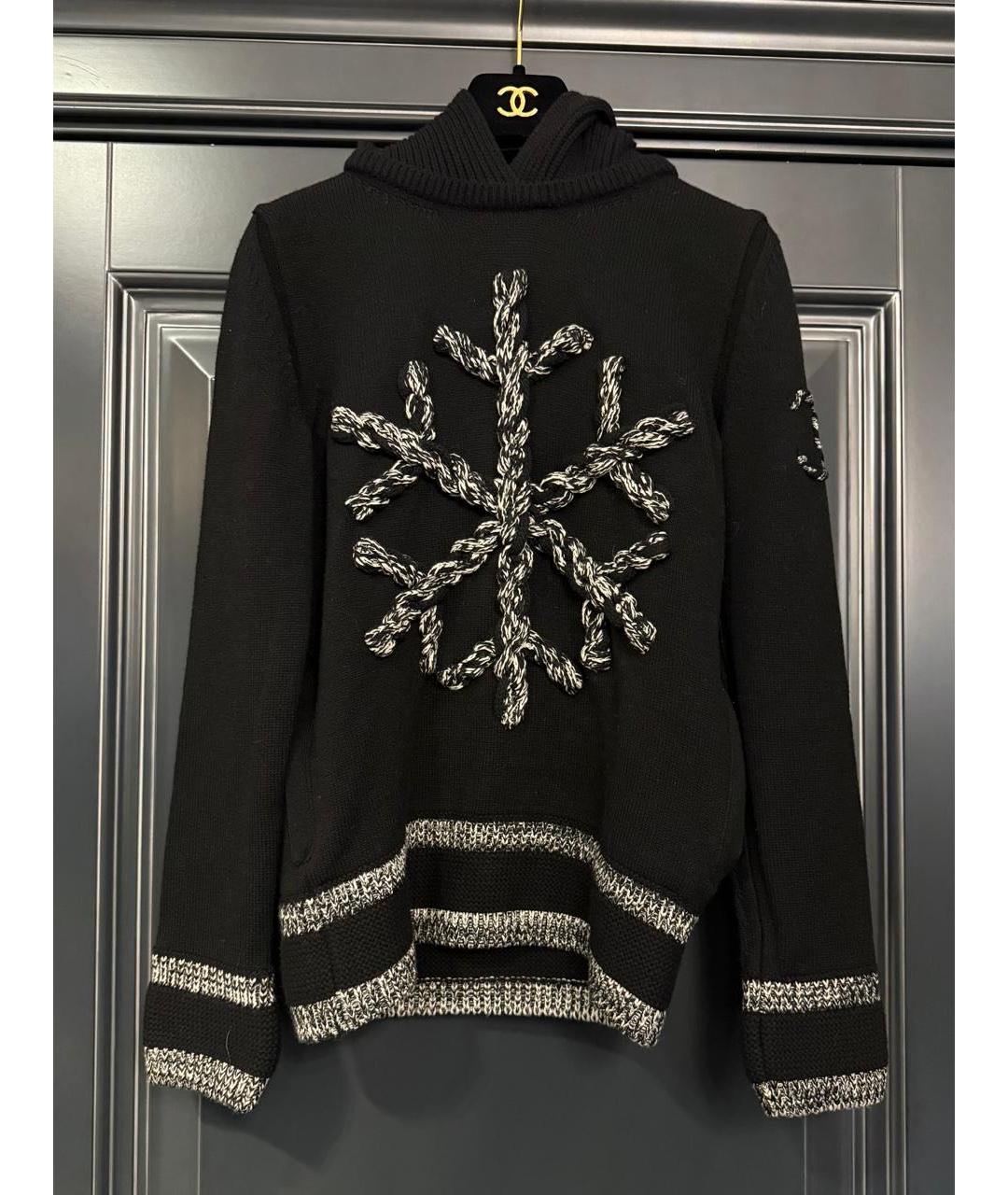 CHANEL Черный шерстяной джемпер / свитер, фото 6