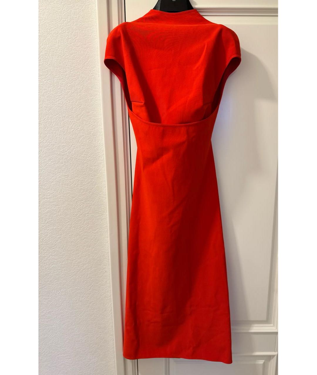 ALAIA Красное вискозное коктейльное платье, фото 3
