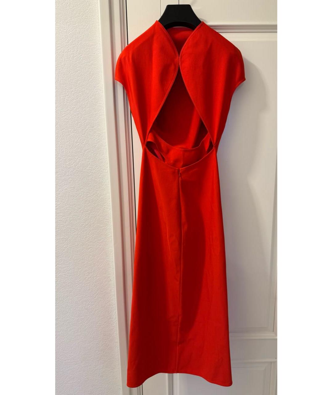 ALAIA Красное вискозное коктейльное платье, фото 2
