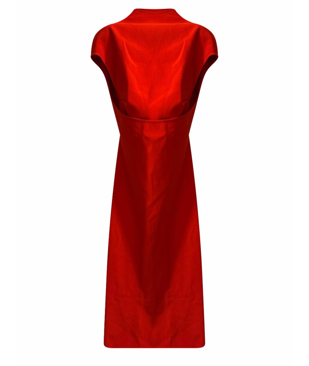 ALAIA Красное вискозное коктейльное платье, фото 1