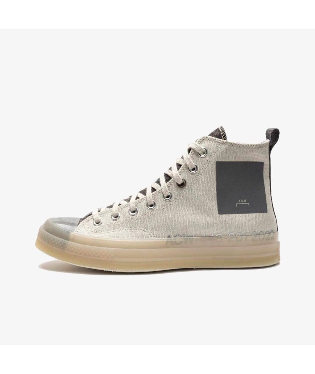 A-COLD-WALL* Бежевые текстильные высокие кроссовки / кеды, фото 2