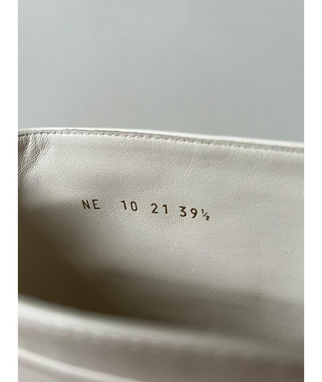 CHRISTIAN DIOR Белые кожаные сапоги, фото 6