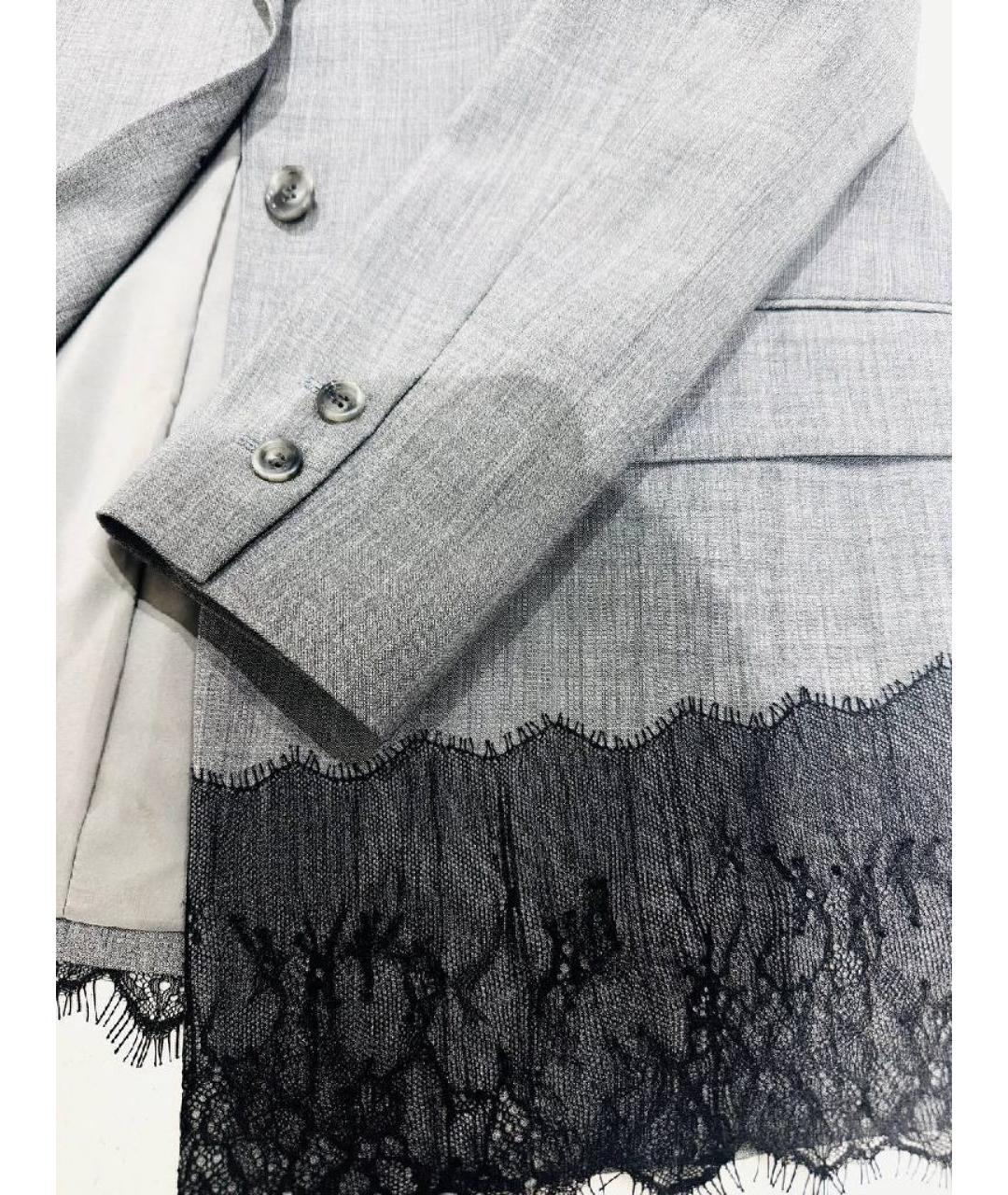 HUGO Серый шерстяной жакет/пиджак, фото 4