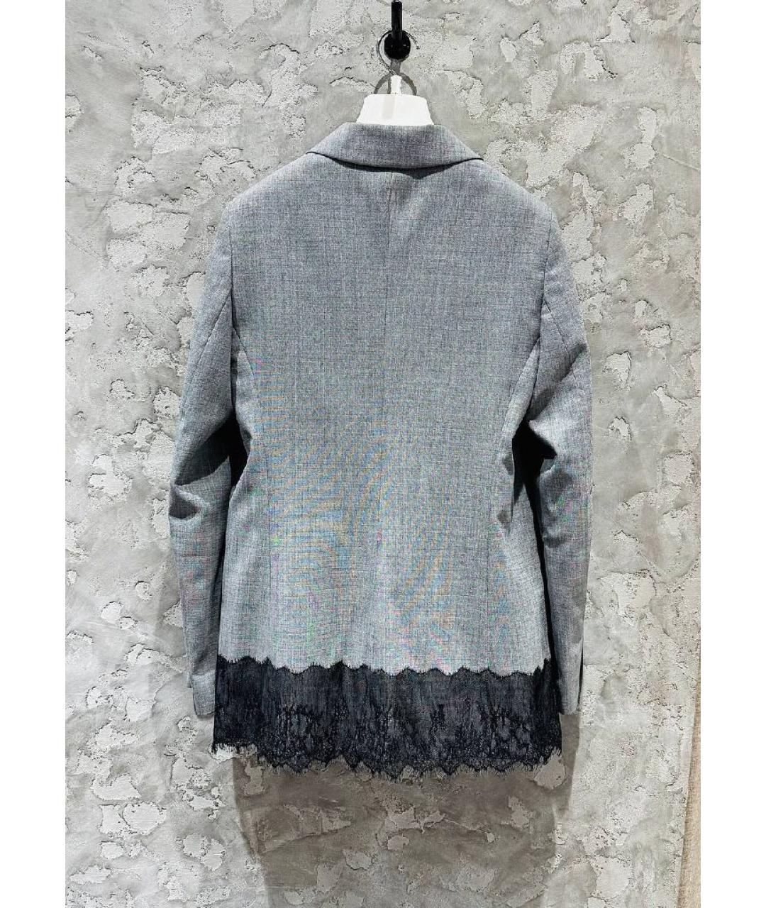 HUGO Серый шерстяной жакет/пиджак, фото 2