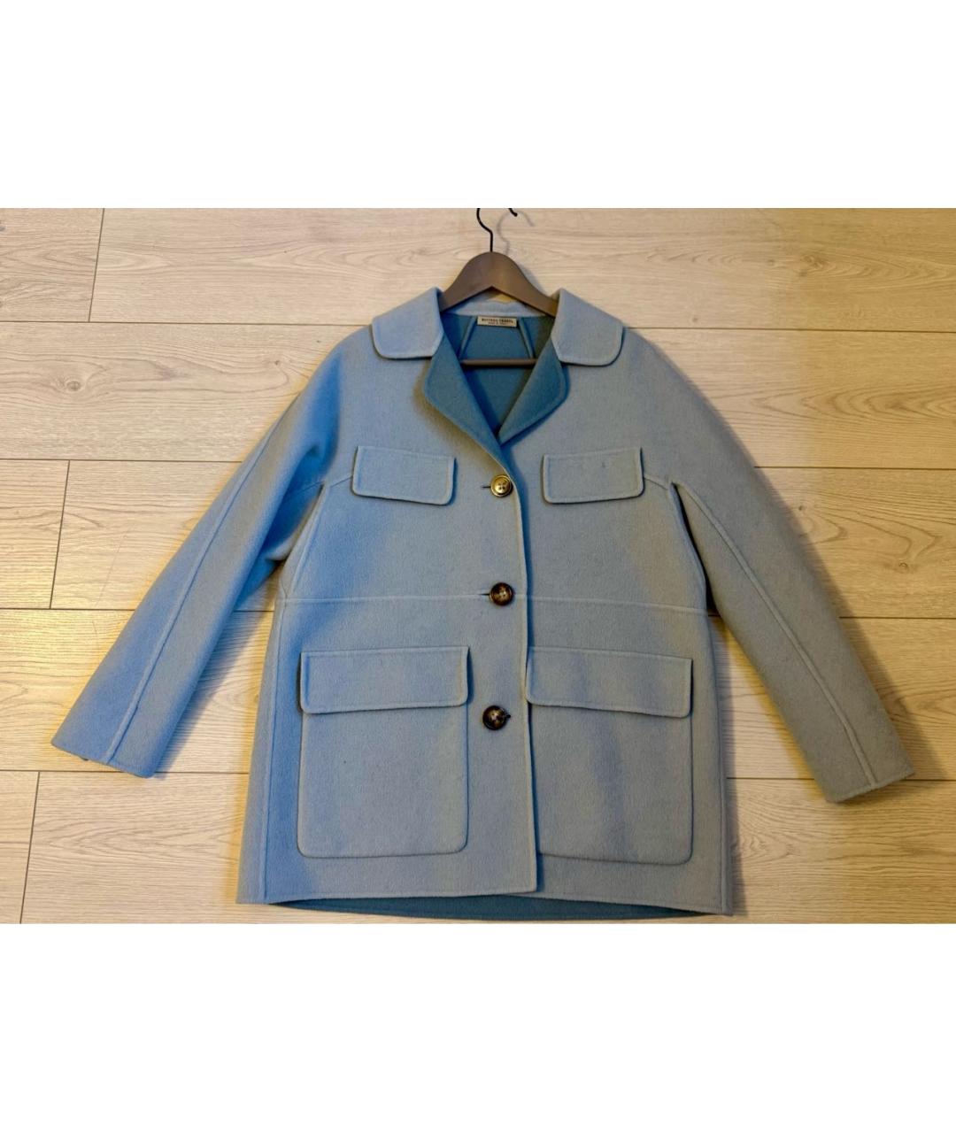BOTTEGA VENETA Голубое кашемировое пальто, фото 5