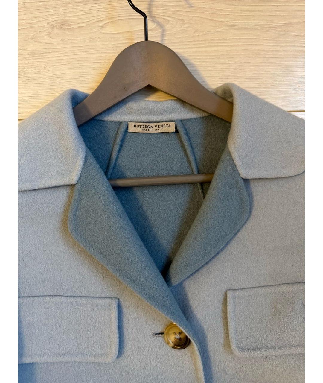 BOTTEGA VENETA Голубое кашемировое пальто, фото 3