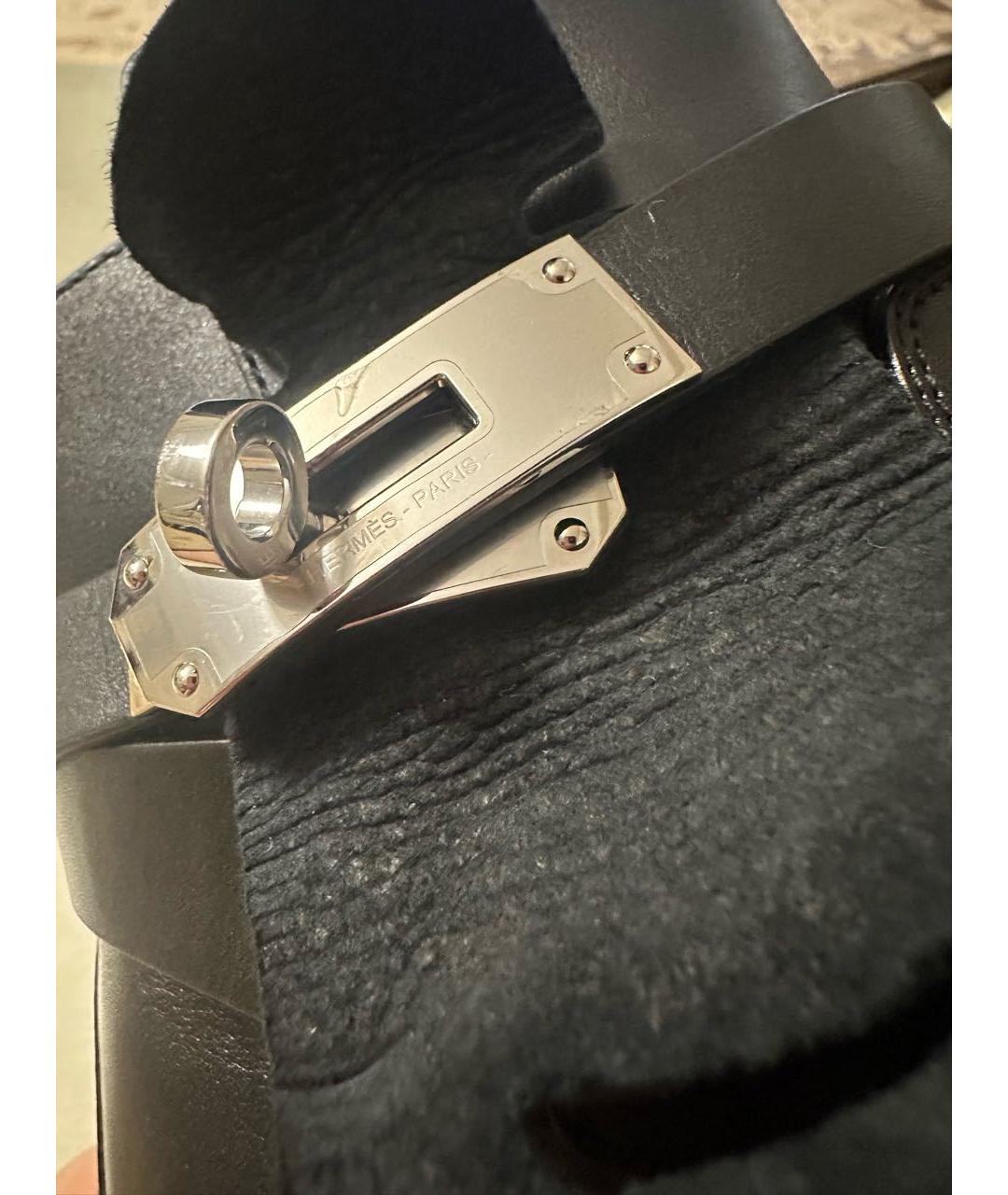 HERMES Черные кожаные полусапоги, фото 4