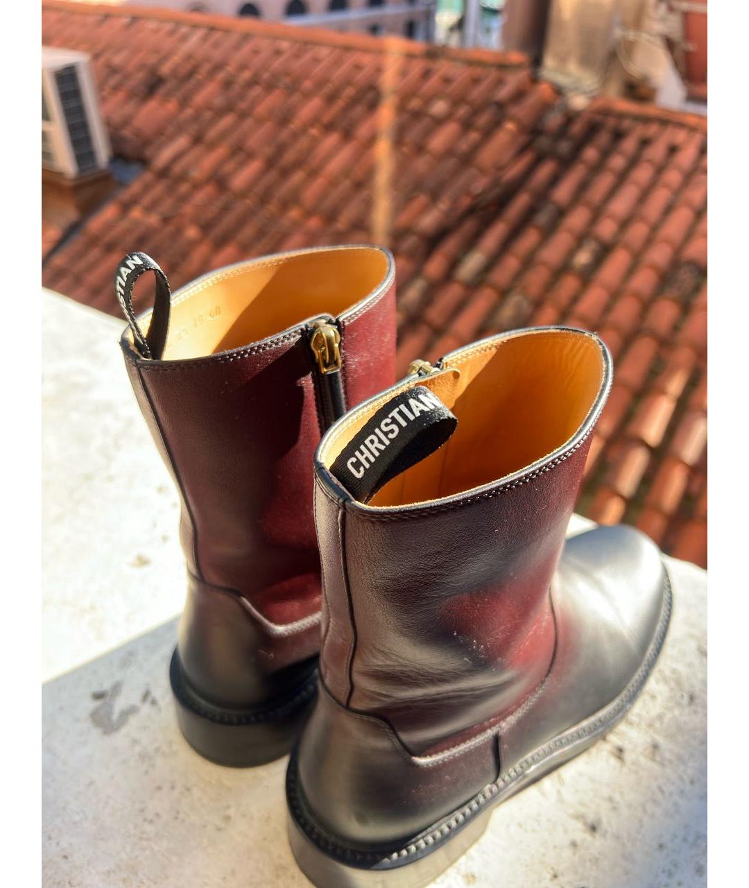 CHRISTIAN DIOR Мульти кожаные полусапоги, фото 4