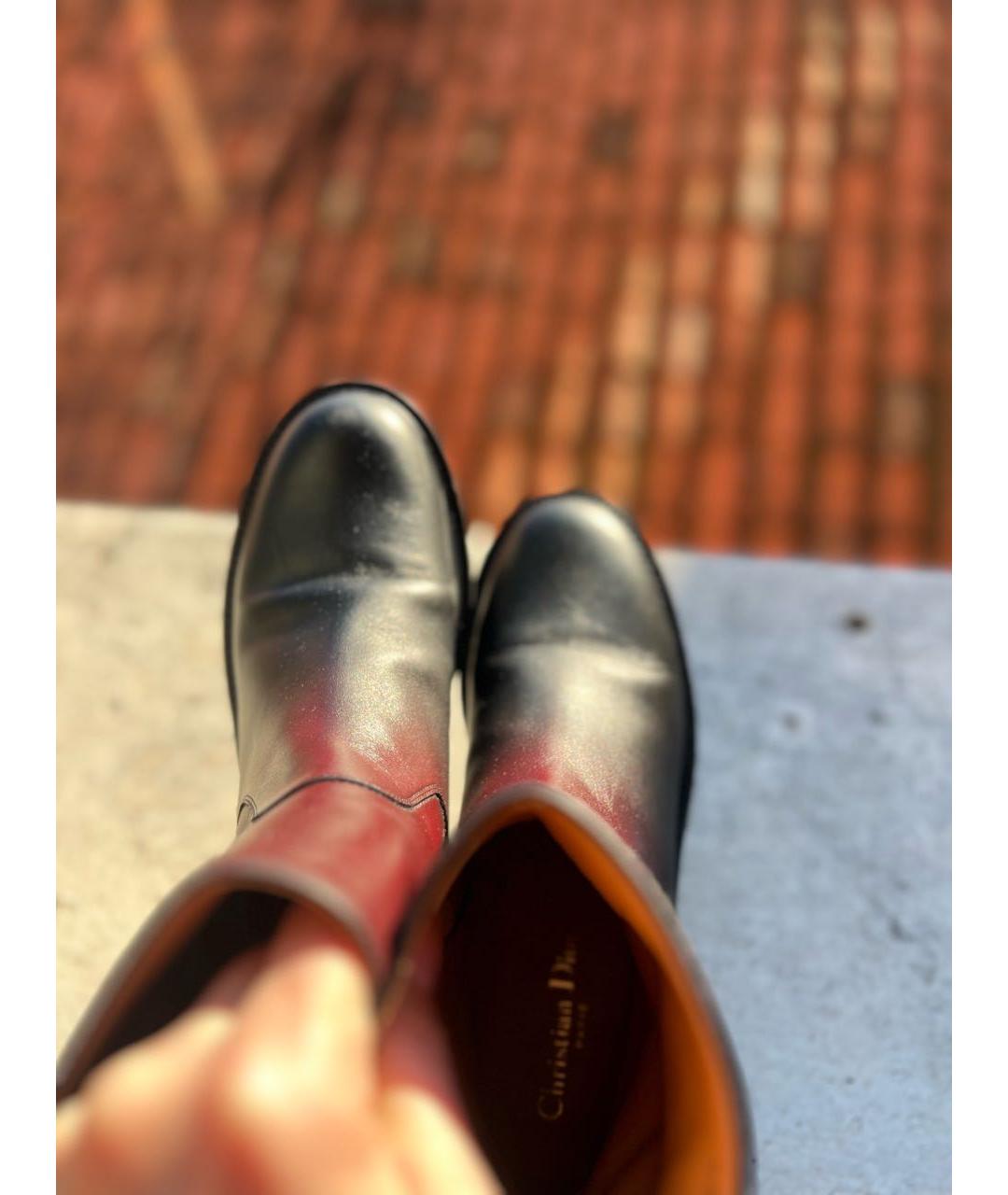 CHRISTIAN DIOR Мульти кожаные полусапоги, фото 7