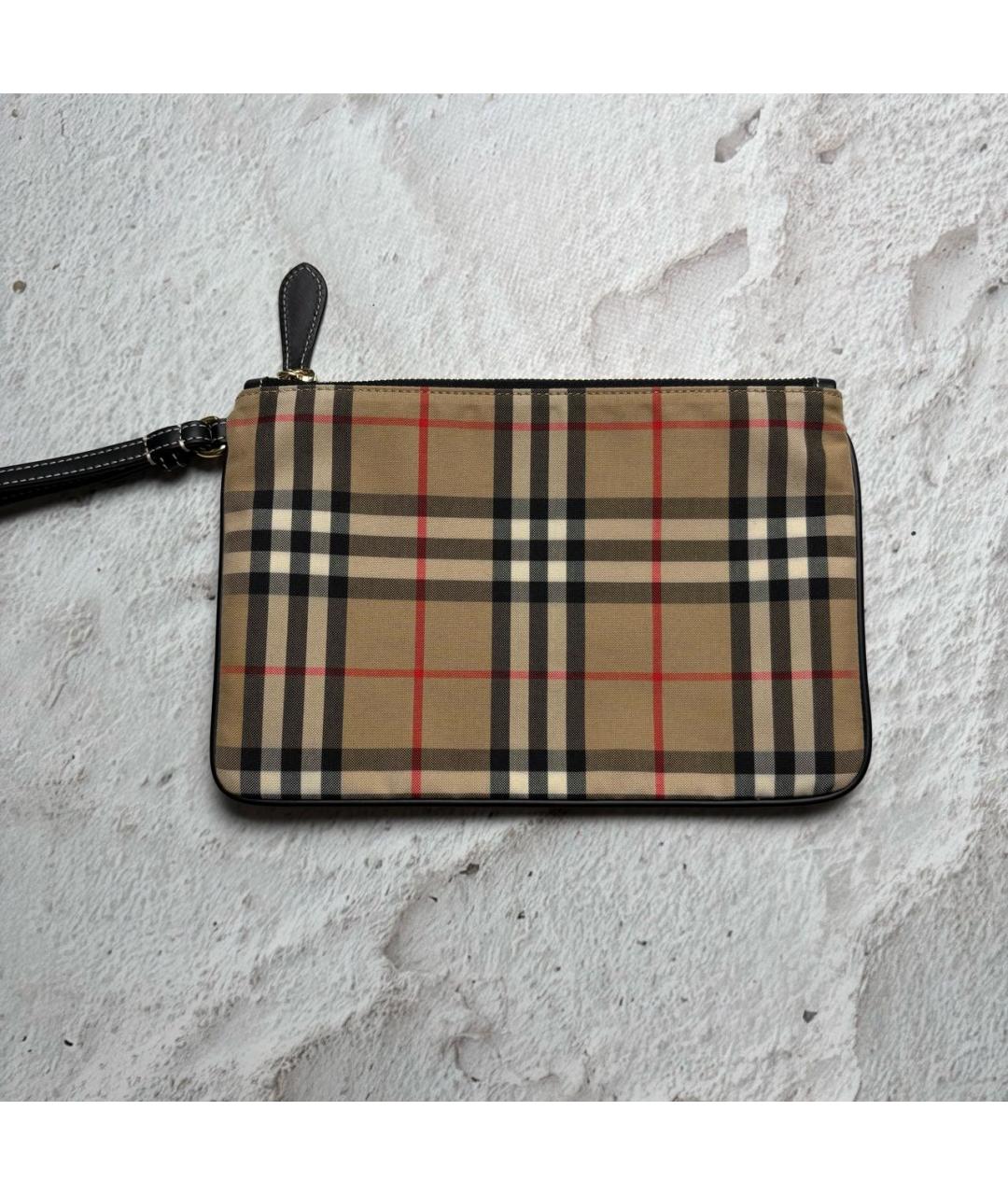 BURBERRY Бежевая тканевая папка для документов, фото 2