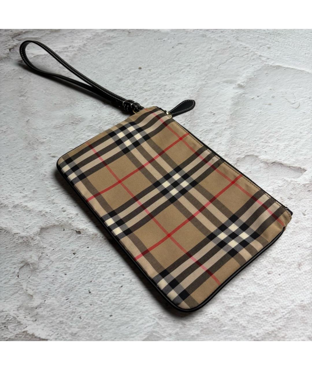 BURBERRY Бежевая тканевая папка для документов, фото 8