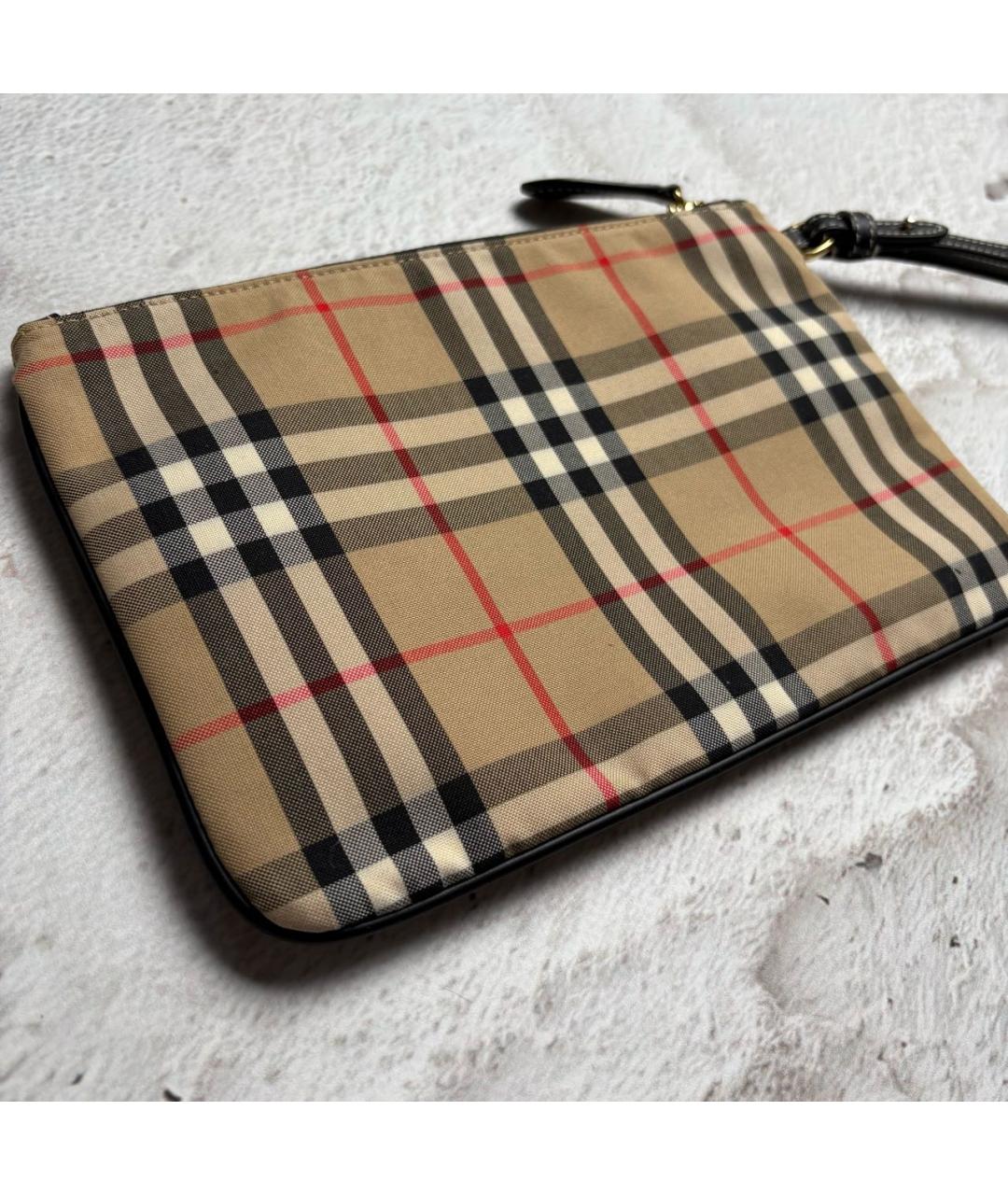 BURBERRY Бежевая тканевая папка для документов, фото 3