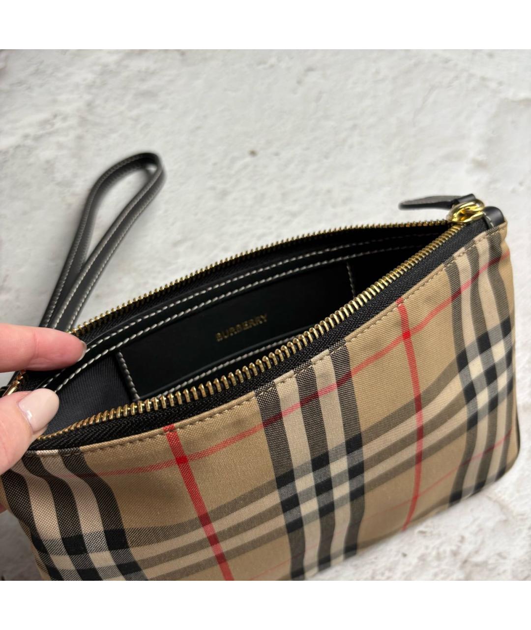 BURBERRY Бежевая тканевая папка для документов, фото 4