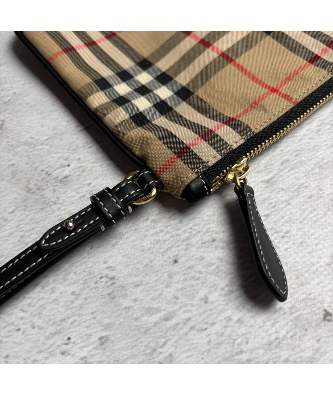 BURBERRY Бежевая тканевая папка для документов, фото 6